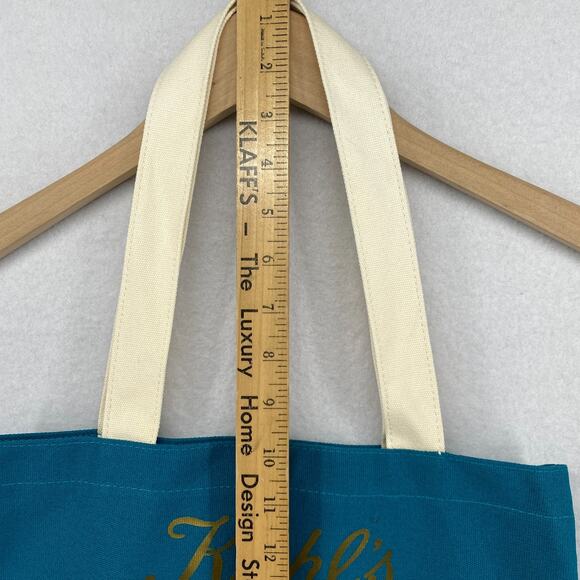 KIEHLS Limited Edition Art Janine Rewell Reusable Canvas Tote Shopping Bag Blue - Picture 10 of 13